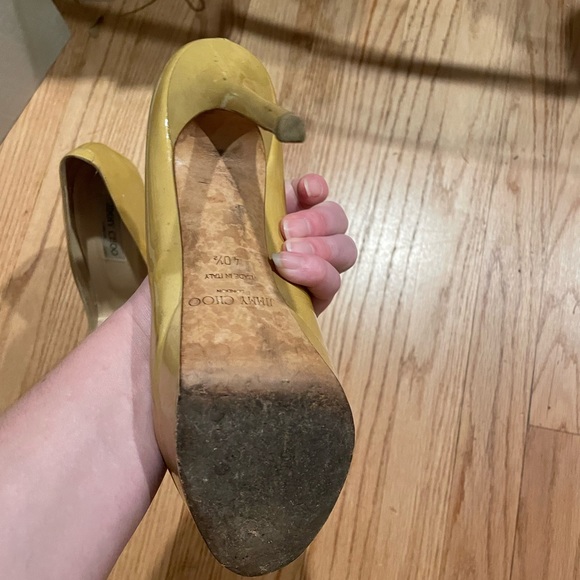 Jimmy Choo Mustard yellow heels as-is - Picture 12 of 15